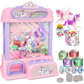 آلة المخلب للأطفال ، آلة مصالح صغيرة مع ألعاب في الداخل ، Candy Vending Grabber Machine for Girls 4 5 6 7 8 9