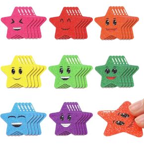 40 PCS Happy Face Stickers Calmities Coster Sconsory Scals Small Strip Strip Smile Squal