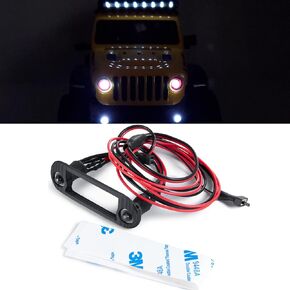1/24th RC Car Front Light Lamp Red+White LED Headlight Set for Axial SCX24 AXI00005 Gladiator Upgrades