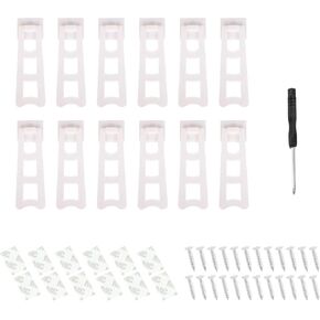 12 PCS أسود easel الخلفية الخلفية صورة بلاستيكية إطار الظهر الحامل ، إطار الصورة tulead مع المسمار ، إطار الصور البلاستيكية الدعم للصور إطارات الإطارات لوازم اللوازم