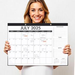 Desk Calendar 2025-2026, 17" x 12" 18 Month Wall Calendar Runs from July 2025 to December 2026 Large Desktop Calendar for Home Office Planning Personal Organisers, Simple Style