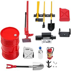 6PCS RC إكسسوارات التزيين البلاستيكي مجموعة مجموعة مجموعة و RC زاحف محاكاة محاكاة إكسسوارات الحريق ، خزان الوقود MINI