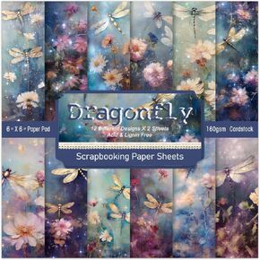 Green Scrapbook Paper Pad 6 x 6 in- 24 Sheets Forest Patterned Designed Tree Decorative Decoupage Folded Card Material Gift Wrapping Planners Junk Journal DIY Crafts Photo Album