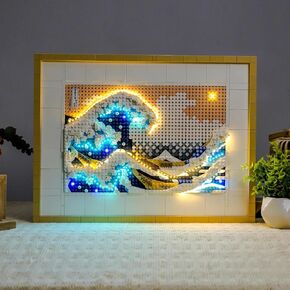 أضواء LED المتوافقة مع Lego Hokusai - The Great Wave Wall Art Craft ، تضيء Canvas 31208 - الأضواء فقط ، ولا تأتي مع طراز (ضوء الإصدار الكلاسيكي)