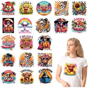 ماما الحديد على التحويلات لـ tshirts - 20pcs نقل DTF جاهزة للضغط ، حديد عيد الأم على ملصقات بقع الشارات ، ماما دب نقل الحرارة لأكياس الملابس DIY القبعات وسائد القبعات