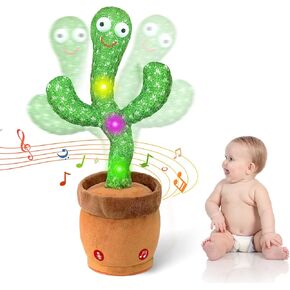 رقص الصبار يقلد لعبة ، كرر ما قلته وقيادت لعبة الأضواء الملونة Cactus ، دعم USB ، 60 أغنية إنجليزية ، ألعاب أفخم تعليمية إلكترونية ناعمة للأطفال