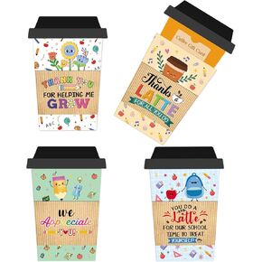 Teacher Appreciation Gift Cards Holders Bulk Thank You Teacher Coffee Gift Card Holder for Teachers Appreciation Week Cute Gifts Card Holder Thank You Greeting Cards for Teachers