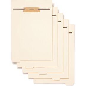 Smead Stackable Folder Dividers with Fasteners, 25 Count, Manila, Bottom 1/5-Cut Tab, Letter Size (35599)