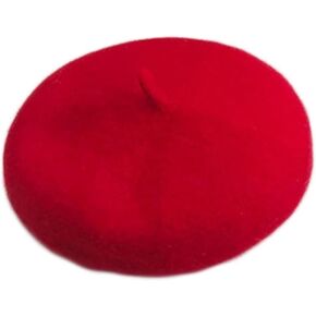 الكلب قطة صوف القبعة القبعة لطيف الكلب أذن الكاب Cap Capband Dog French Beret Cap for Dog Cat Christmas Costume Hair Props (Red ، Size One)