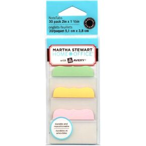 Martha Stewart Home Office مع علامات تبويب Avery® ، ألوان الباستيل الصلبة 2 بوصة ، و 10 ألوان/لون ، 3 ألوان ، 30-Tabs/Pack