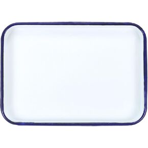 Harfington Butcher Tray Palette 10 "X 7.1" Metal Triple Monamel Stringular Serving Trach Resray Result