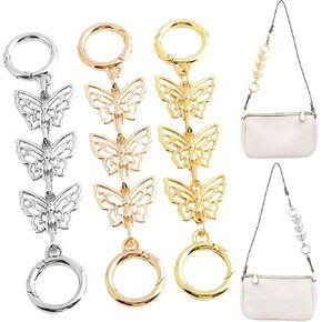 Exquisite Metal Butterfly Purse Chain Extender - 3 PCS Replacement Chain Strap for Women's Handbags