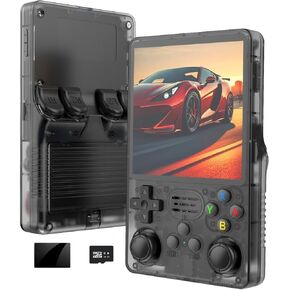 UgOneTend R36Plus Handheld Retro Game Console Linux System 4.0 IPS Screen 26+ Equulators 15000+ Game ، Emulators Portable Game Console Support 5-G WiFi (Black/64g)