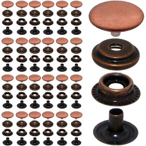 100pcs 15mm Steel Snaps Snaps Snap Snap Press Cap Cap Button Marine Boat Canvas ارتفاع 7 مم (4 مكونات ، 25 ٪ لكل منهما)