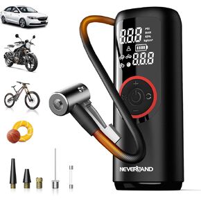 NEVERLAND 20000mAh Tire Inflator Portable Air Compressor, Air Pump with Digital Gauge Dual Lighting, Electric Pump for Car Ball Motorcycle Bike Phone Charging 150PSI DC 12V