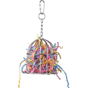 Super Bird Creations 6-1/2 by 3-Inch Mini Stainless Steel Treat Cage Bird Toy, Small