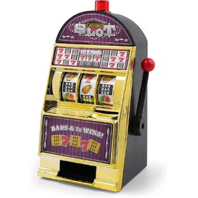 Slot Machine Money Bank للبالغين ، Lucky Seven Casino Games Bank Bank مع أضواء واضحة وأصوات الفوز بالجائزة الكبرى للحفلات والأرجواني الأرجواني