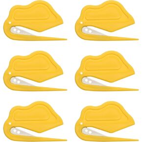 PATIKIL Letter Opener Envelope Slitter, 6Pcs Mail Slitter Safe Mail Opener for Women Paper Postal Package Home Office, White
