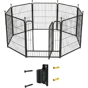 FXW Fence-to-Wall Anchor, 32"H 8 Panels Fence, Suit for Garden, Yard, Doorways