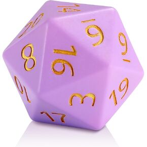 55 ملم عملاق D20 DND ، 20 من جانب الراتنج D&D النرد مع الحقيبة المخملية ، زهر التيتان متعدد السطوح المحددة للأبراج المحصنة والتنين ، RPG ، MTG Tabletop Games (Black)