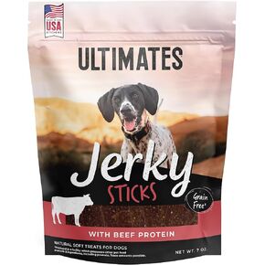 Ultimates ledtke heerky beef العصي الكلب الخالية من الحبوب الخالية من الحبوب (7 أوقية. الحقيبة)