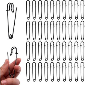 40pcs دبابيس أمان كبيرة ، دبابيس أمان شديدة التحمل ، دبوس سلامة عملاق معدني للملابس ، الجلود ، الحفاضات ، الصوف ، قماش ، بطانيات ، كيلومترات (ذهبية)