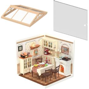 Rolife Super Creator-Diy Plastic Miniature House للبالغين (غرفة طعام دافئة)
