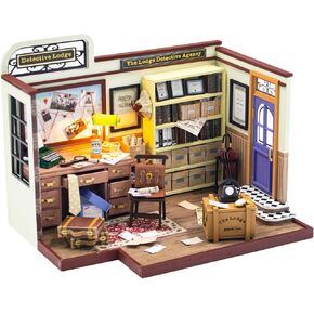 مجموعة Lannso DIY Dollhouse Miniature Kit ، Miniature House Kit ، Creative DIY Wooden Crafts للبالغين في سن المراهقة ، مجموعات طراز مصغرة مع LED ، مجموعات المنزل الصغيرة لبناء هدية (PC2308)
