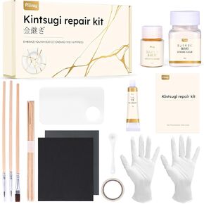 طقم إصلاح Kintsugi Pllieay Kintsugi ، مجموعة Kintsugi الطبيعية ، Kintsugi Kit ، Art Kintsugi Craft Kintsugi.