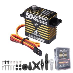 Hobbypark Waterproof 50kg عزم الدوران RC Servo محرك Brushless 8.4v HV Servo Metal Gears قابلة للبرمجة لـ 1/7 1/8 1/10 1/12