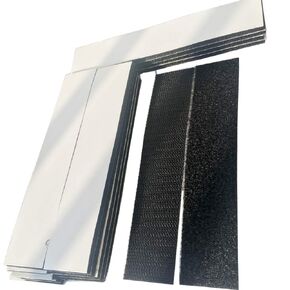 1.2 by 6 inch Heavy Duty Mounting Tape Double-Side Hook Loop Strips with Adhesive Interlocking Tape Sticky Fastener Waterproof Indoor Outdoor Use Pack of 15