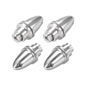 Uxcell 4pcs RC Airplane Spinners Propeller Adapter Adapter Saver لمحرك رمح بدون فرش (فتحة 4 مم ومحور إخراج 6 مم)