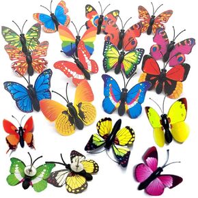 100 PCS Butterfly Push Pins ، BetterJonny 3D Butterfly Creative Pushpin Dispinative Butterfly Thumbtacks Pins Contulful Cute Posit for Diy Photo Wall Decorations Home Office Decorities (Random Pattern)