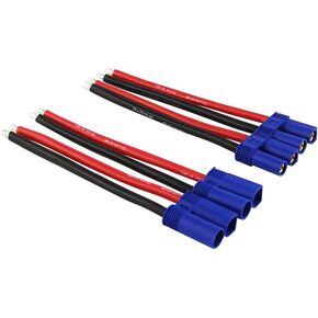 2 Pairs EC5 5.0mm Male Female Banana Connector with 12awg Silicone Wire 3.93 inch RC Hobby Lipo Battery(Pack of 2)