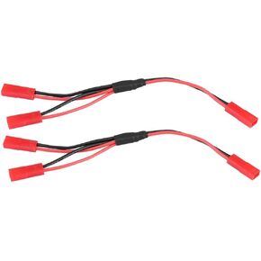 Dilwe 2Pcs JST Y Cable, Feale to Female Connector Plug Wire for -4 ESC RC