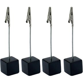 4 PCS Memo Memo Clisters يقفون مع Alligator Clasp Pictures ورقة ورقة ملاحظة لاستخدام المنازل في المكتب ، موقف الورق للمكتب ، حاملي مذكرات Office (أسود)