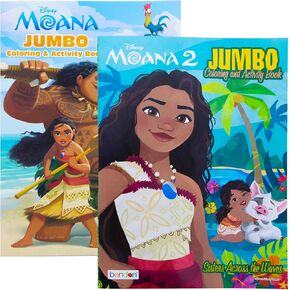 Moana 2 كتاب تلوين العنوان 1 ، مصنف لعبة ممتعة لتعلم الرسم ، 80 صفحة ، هدية للأطفال طفل صغير في منزل الفصول الدراسية ، حزمة واحدة