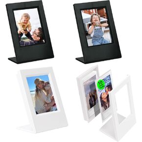 CAIYOULE 4x6 Acrylic Picture Frame, Polaroid Frame for Instax Mini 12/11/9/8/7+/EVO 3-inch Photos, Desktop Vertically & Horizontally Display, Double Sided, Frameless (2 Pack)