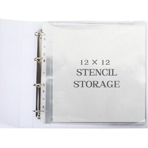 KLMNOP COOKIE Storage Storage Binder ، 12x12 Die Cut Storage Binder مع 30 حماة صفيحة واضحة الحجم بحجم 12 "x12" ، موثق استنسل واضح لمقاطع القالب السكر ، منظم المجلدات (Clear)