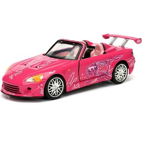 Jada Suki's Honda S2000 Convertible Pink مع رسومات Fast & Furious Movie 1/32 Diecast Model Car