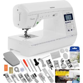 Brother Innov-ís Pacesetter PS500 Computerized Sewing Machine w/Starter Package - Includes Brother 5 Sewing Foot Embellishment Pack + Mr. Vac & Mrs. Sew - Ready, Set, Sew Video