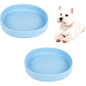 bebeibon Cat Bowls Silicone Dog Bowls, Non Slip Dog Food Bowls Cat Feeding Bowls, Drinking Bowl Pet Bowl for Dry Food and Wet Food, 10 OZ/330ML Water or Food Bowl for Small Pets, Green 2pcs