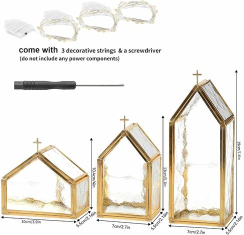 Glass Candle Holder Set of 3, Black Copper Frame Candle Holders Birthday Gifts for Women, Men, Friends, House Warming Gifts New Home Table Top Home Decor for Living Room, Mantels, Coffee Tables in Saudi Arabia
