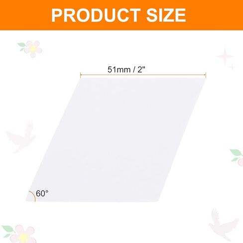 HARFINGTON 300 Count Diamond Paper Piecing Paper for Quilting, 2-Inch 60 Degree Rhombus English Paper Piecing Template, Foundation Paper Pieces Patchwork Supplies for Sewing DIY Craft in Kuwait