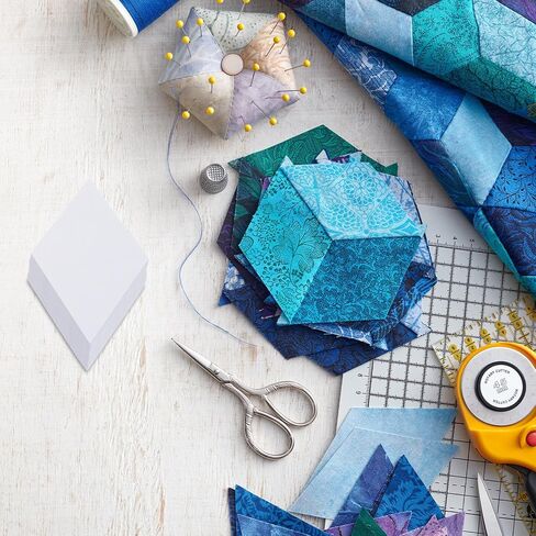 HARFINGTON 300 Count Diamond Paper Piecing Paper for Quilting, 2-Inch 60 Degree Rhombus English Paper Piecing Template, Foundation Paper Pieces Patchwork Supplies for Sewing DIY Craft in Kuwait