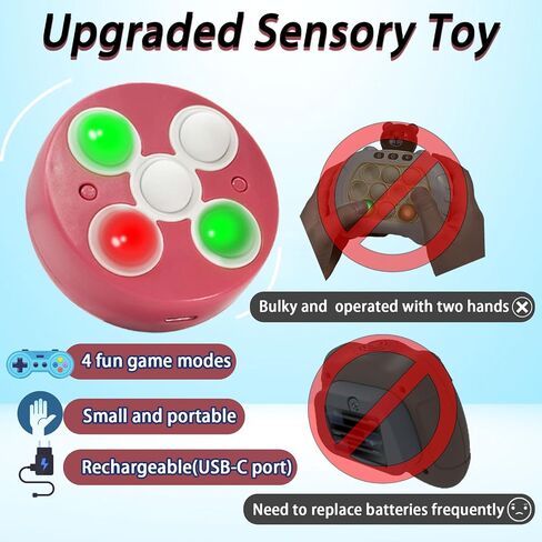 Pop Fidget Toys Quick Push Game - Handheld Puzzle Machine, Stress Relief Toy, Kids Gifts & Party Favors (red) in Saudi Arabia