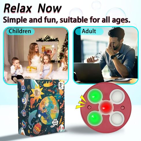 Pop Fidget Toys Quick Push Game - Handheld Puzzle Machine, Stress Relief Toy, Kids Gifts & Party Favors (red) in Saudi Arabia