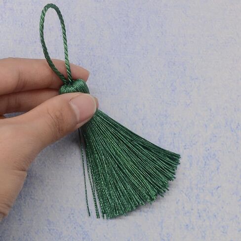 Mini Small Bookmark Crafts Tassels: 30pcs Sewing Fringe with String for Graduation Cap Memorial Hanging Ornament,Jewelry Making,Earring Keychain Accessory,Pillow Ribbon Trim,Key Charms (Light Gold) in Kuwait