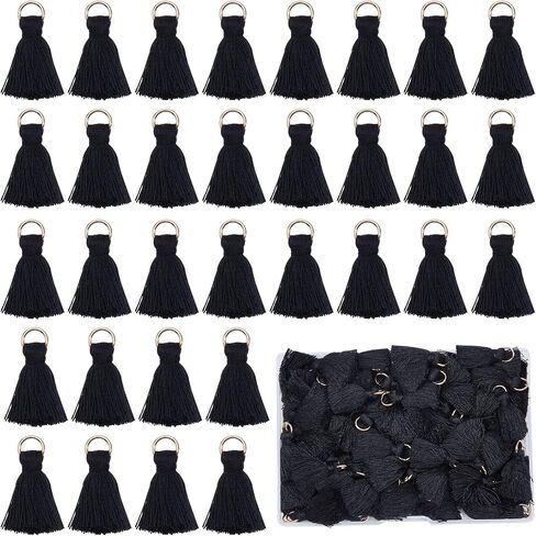Sunnyclue 1 Box 100PCS DIY شرابات MINI MALA CRAFT TASSEL KIT مع حلقات القفز شرابات قطنية للحرف اليدوية قلادة مجوهر in Kuwait