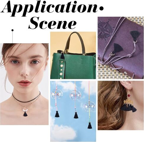 Sunnyclue 1 Box 100PCS DIY شرابات MINI MALA CRAFT TASSEL KIT مع حلقات القفز شرابات قطنية للحرف اليدوية قلادة مجوهر in Kuwait